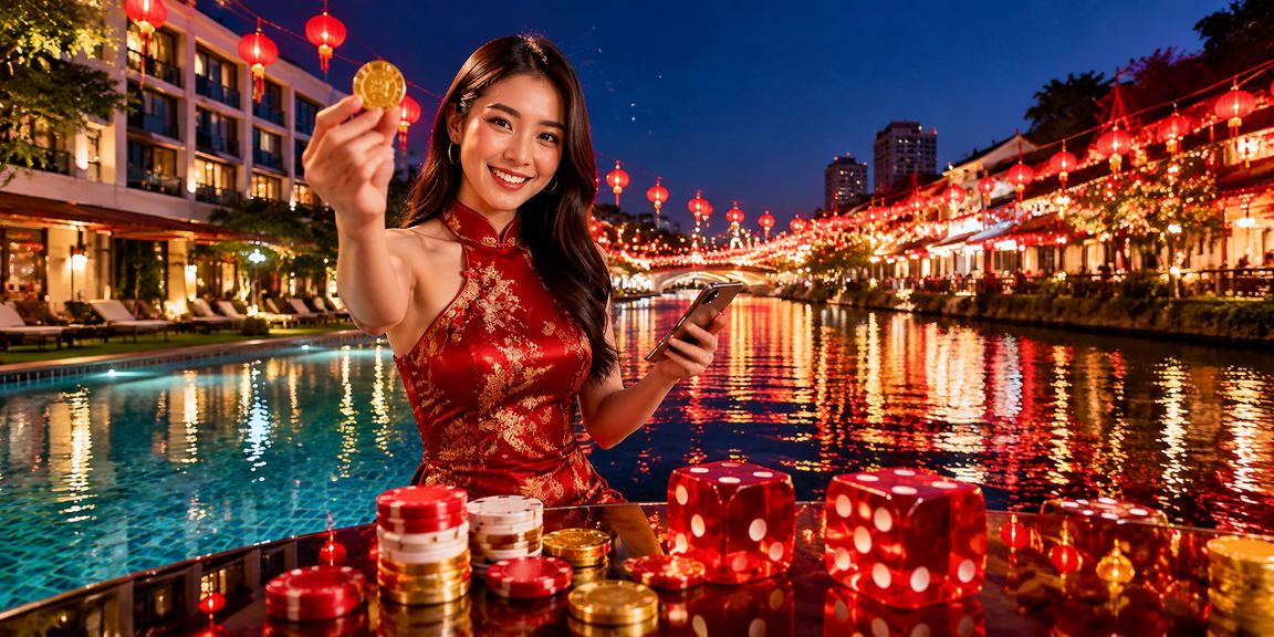 Permainan dadu Sic Bo di atas meja kasino bergaya Melayu Melaka